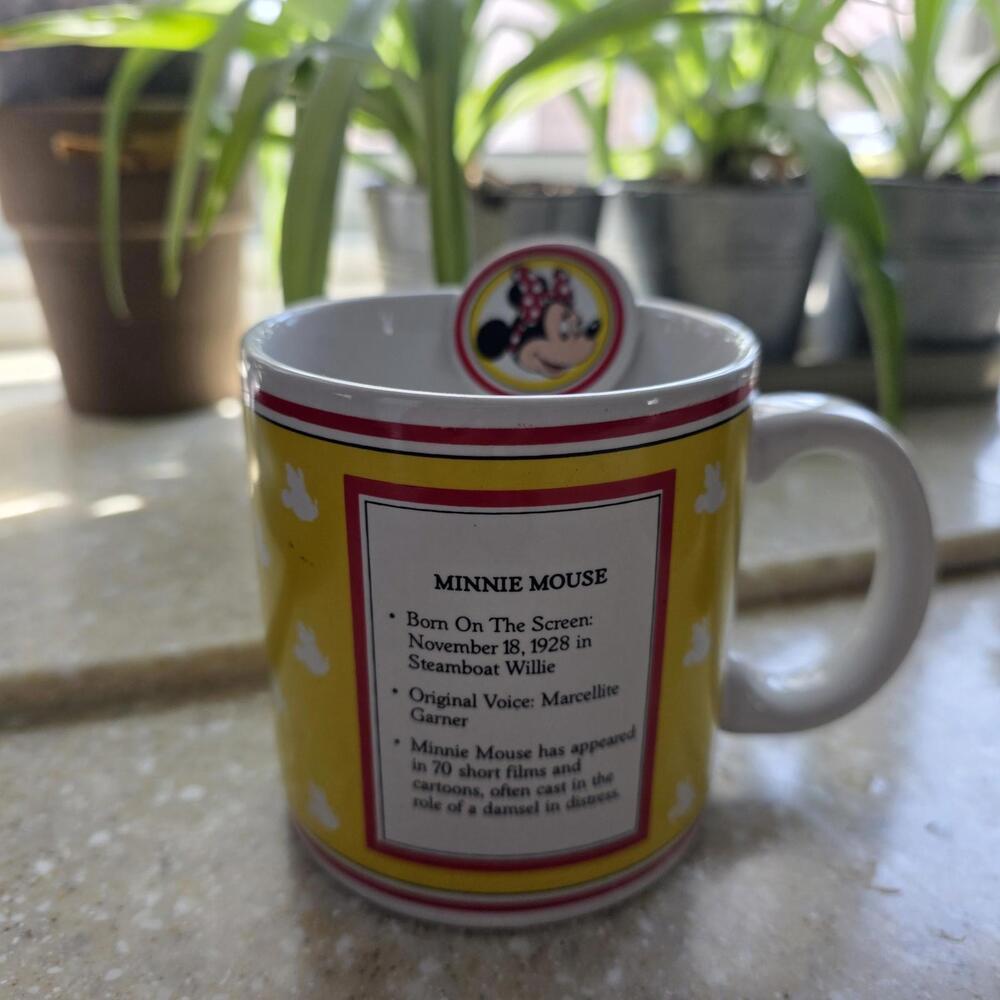 Vintage Applause Minnie Mouse Character Fact Mug Disney - Made in Korea #14828